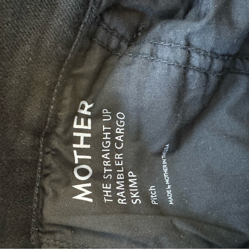 NWOT Mother The Straight Up Rambler Cargo 
Jeans Pants in Pitch size 28 - Picture 9 of 16